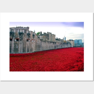 Tower of London Red Poppy Poppies UK Posters and Art